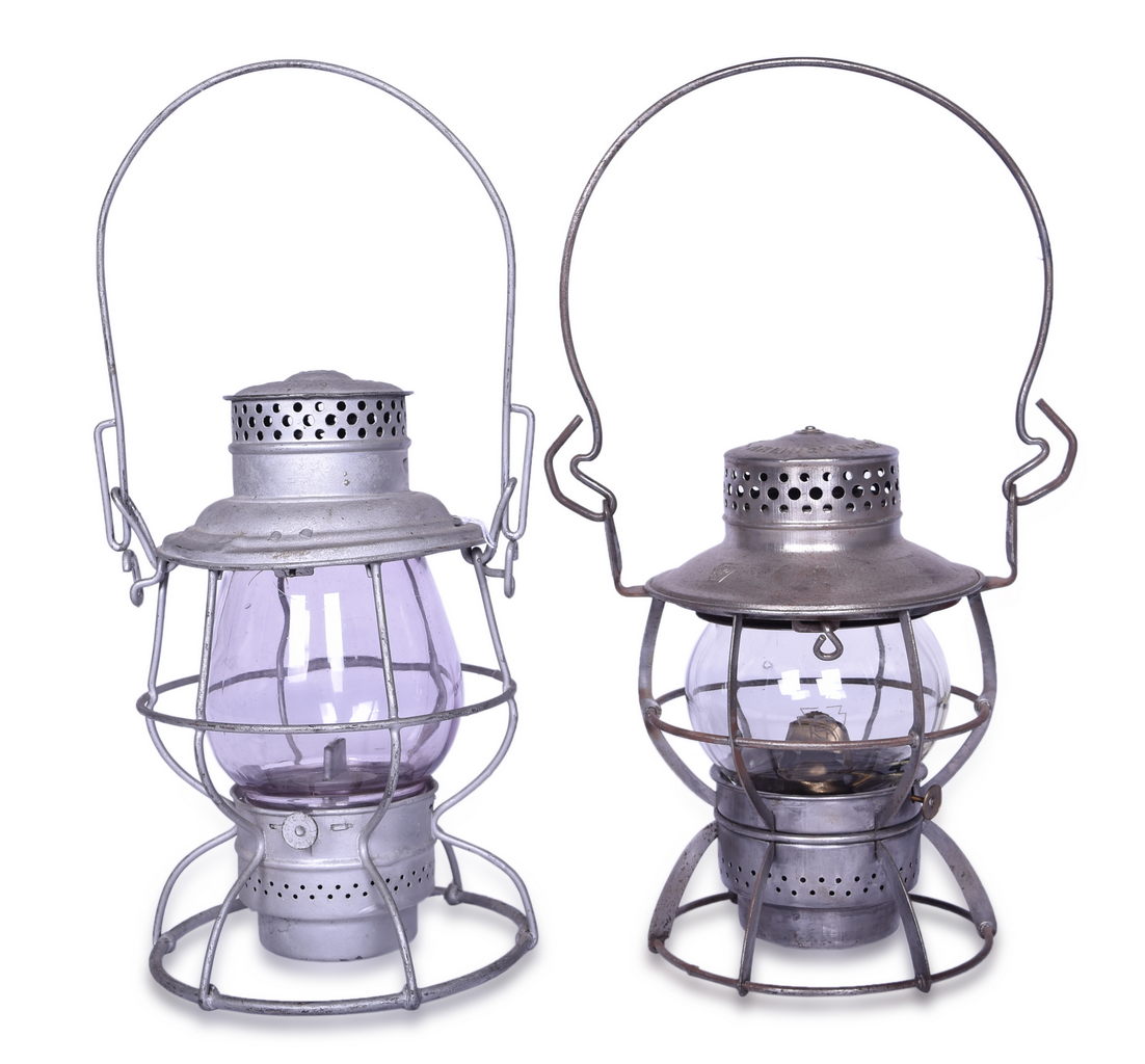 4032 - Pair of Pennsylvania Railroad Lanterns - Adlake and Dressel thumbnail
