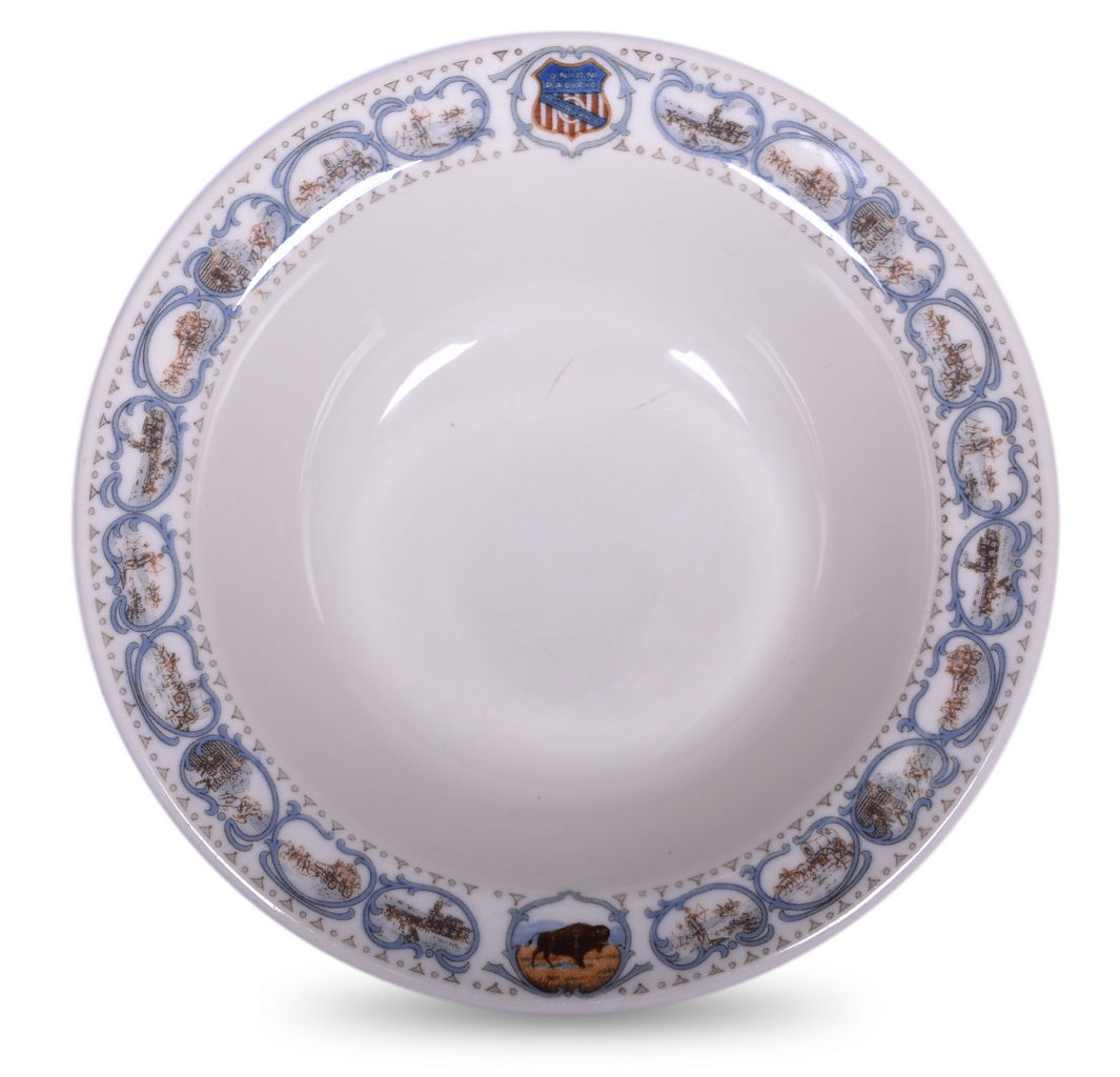 4049 - Union Pacific Railroad Historical China Fruit Bowl thumbnail