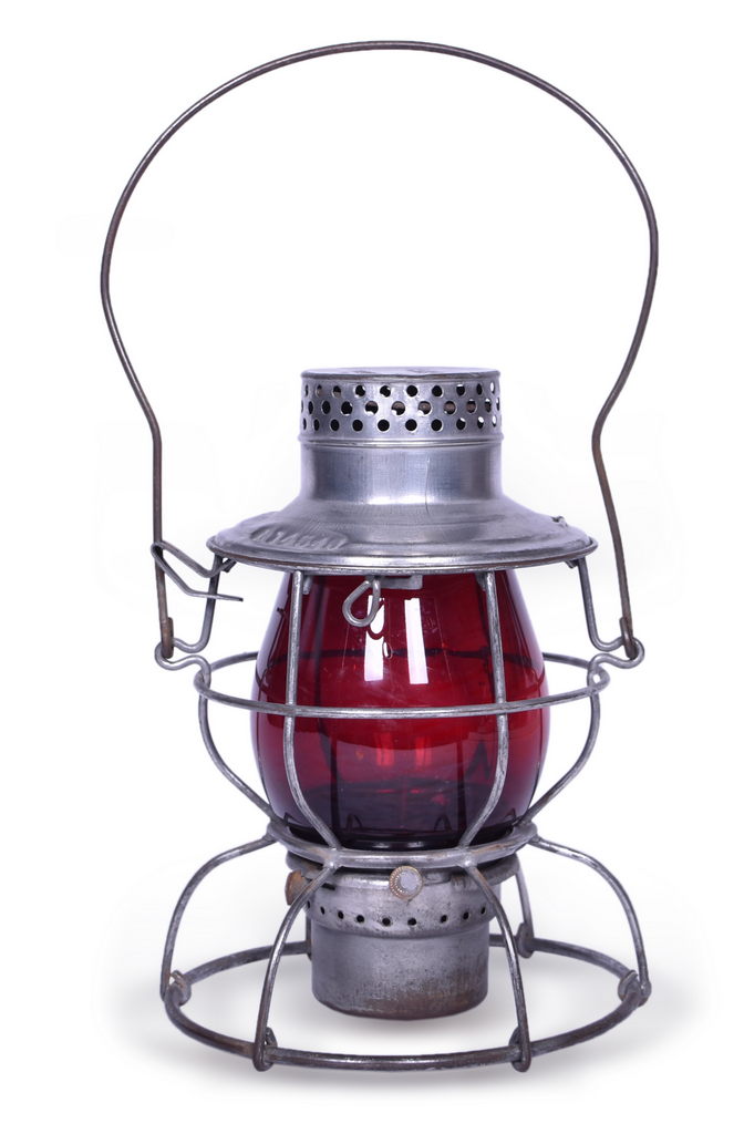 4056 - Handlan Missouri Pacific Railroad Red Globe Lantern thumbnail