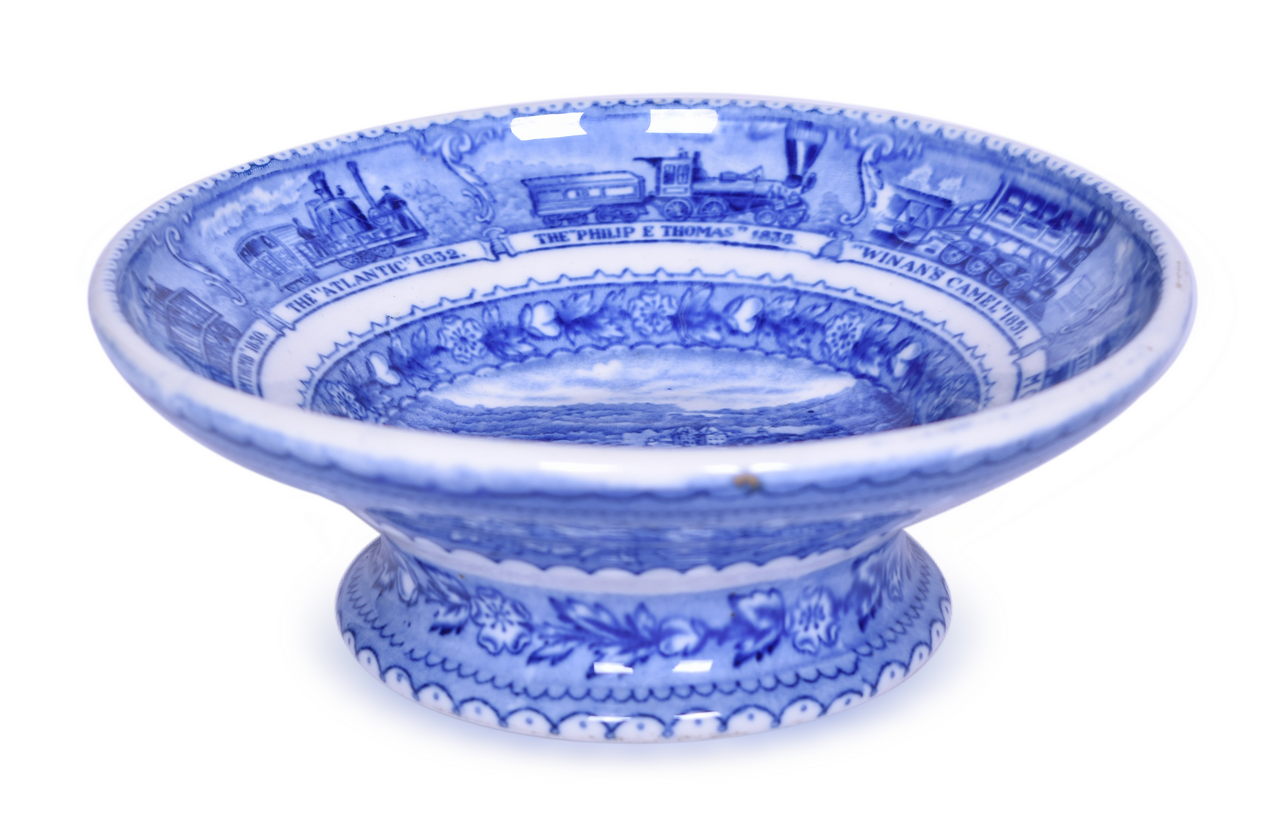 4059 - Baltimore & Ohio Railroad China Centenary Footed Pedestal Compote Bowl thumbnail