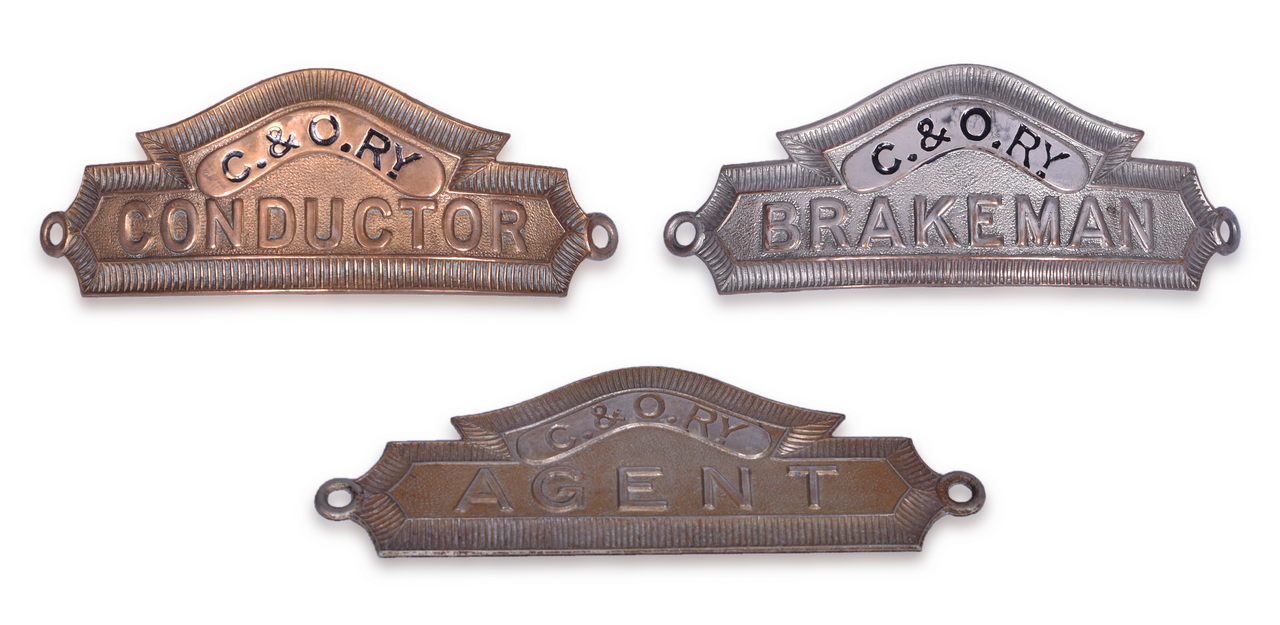 4080 - Group of Three Chesapeake and Ohio Railway Cap Badges thumbnail