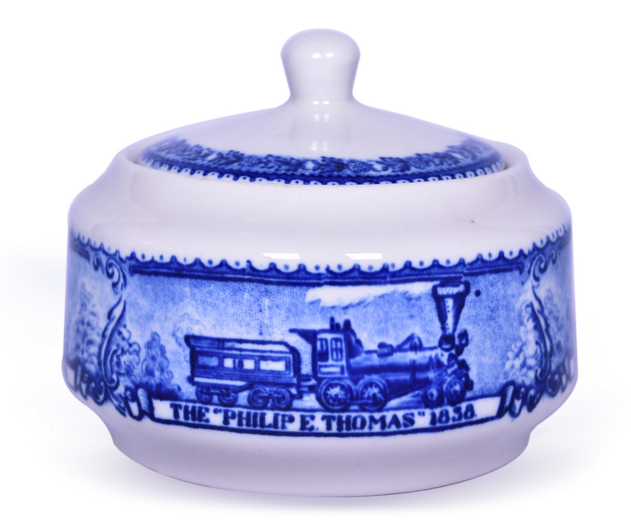 4089 - Baltimore and Ohio Railroad China Centenary Covered Sugar Bowl thumbnail