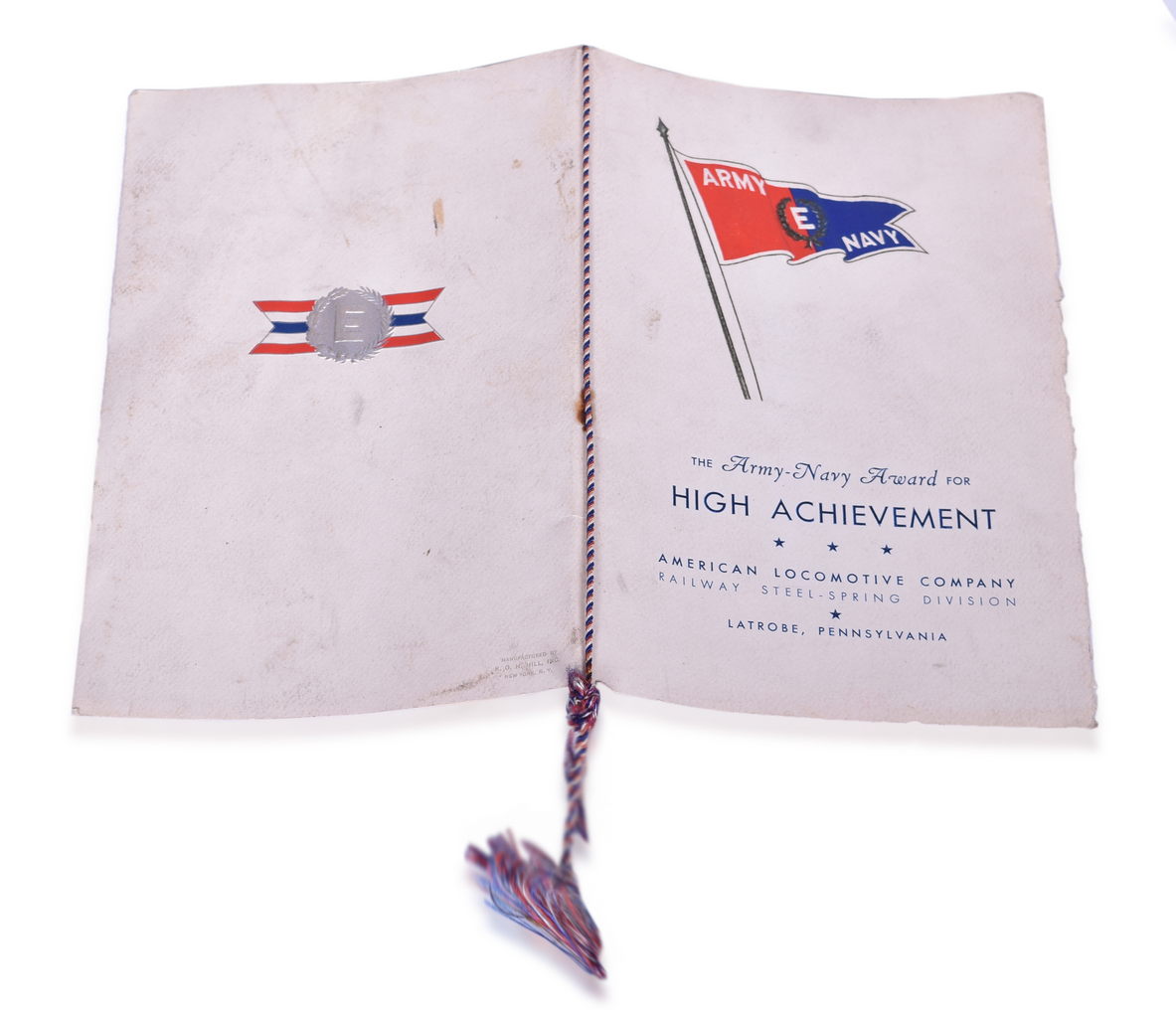 4090 - Army-Navy Award Program Present to ALCO / American Locomotive Company thumbnail