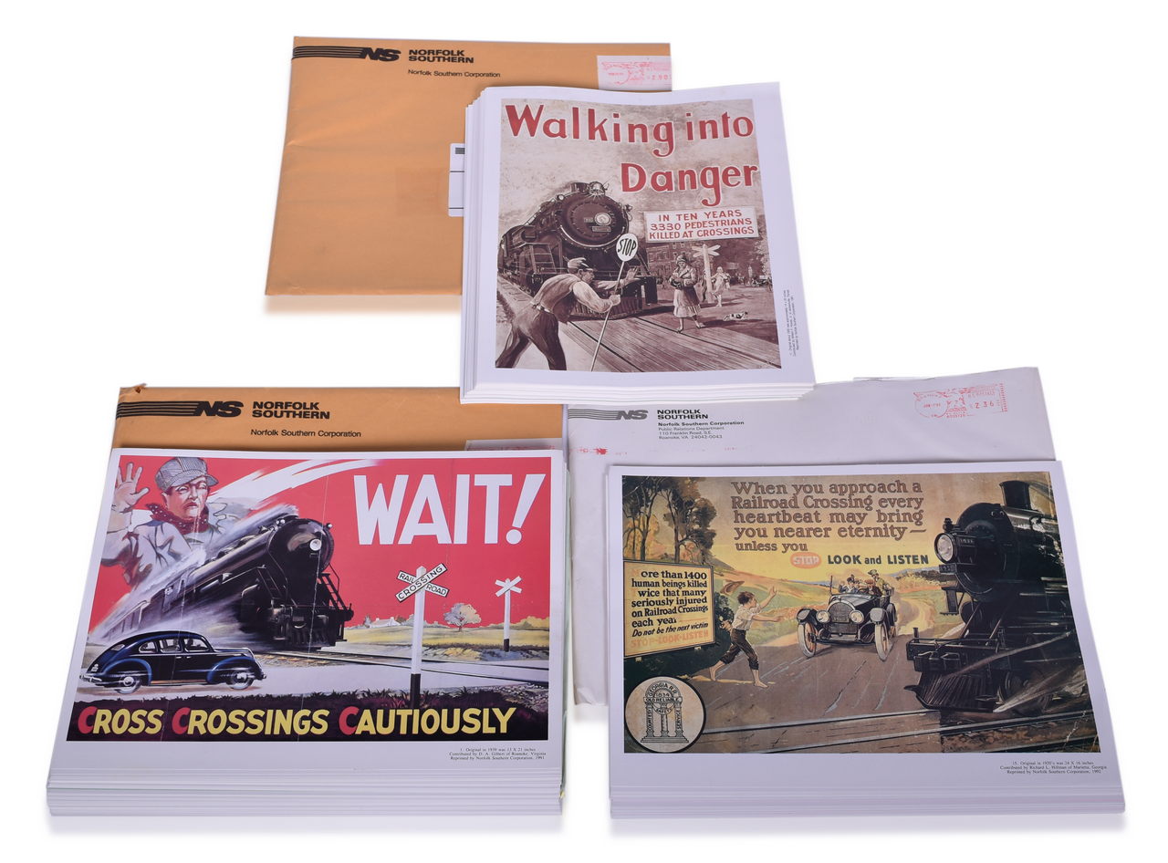 4098 - Reproduction Norfolk Southern Railroad Safety Advertisements From The 1920s and 1930s thumbnail