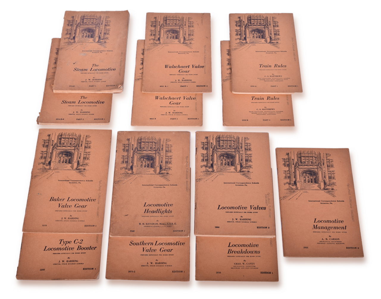 4100 - Group of Thirteen Locomotive Railroad Books by International Correspondence Schools thumbnail