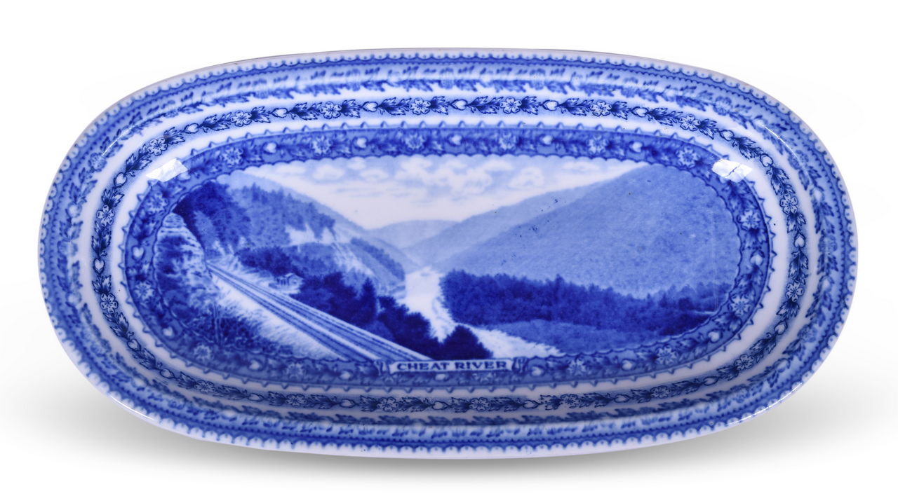 4125 - Baltimore and Ohio Railroad China Centenary Oval Bread Dish - Patent Applied For PAF thumbnail