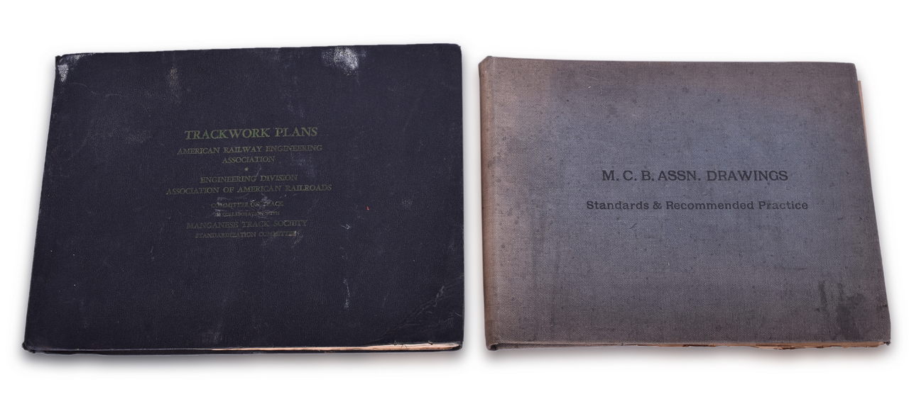 4130 - Pair of Railroad Books - 1918 Master Car Builders' Association Drawings and 1972 Portfolio of Trackwork Plans thumbnail