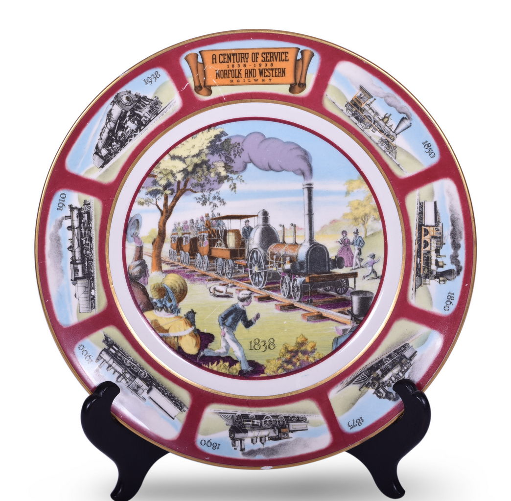 4147 - Norfolk & Western Railroad 1938 Centennial Service Plate thumbnail