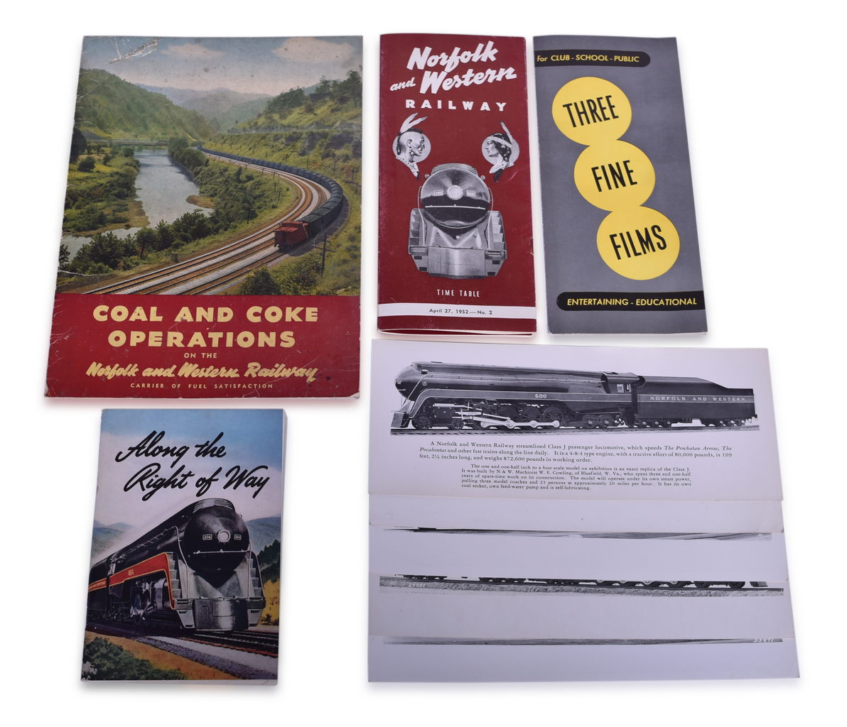 4150 - Norfolk and Western Locomotive Specification Cards and Publicity Publications thumbnail