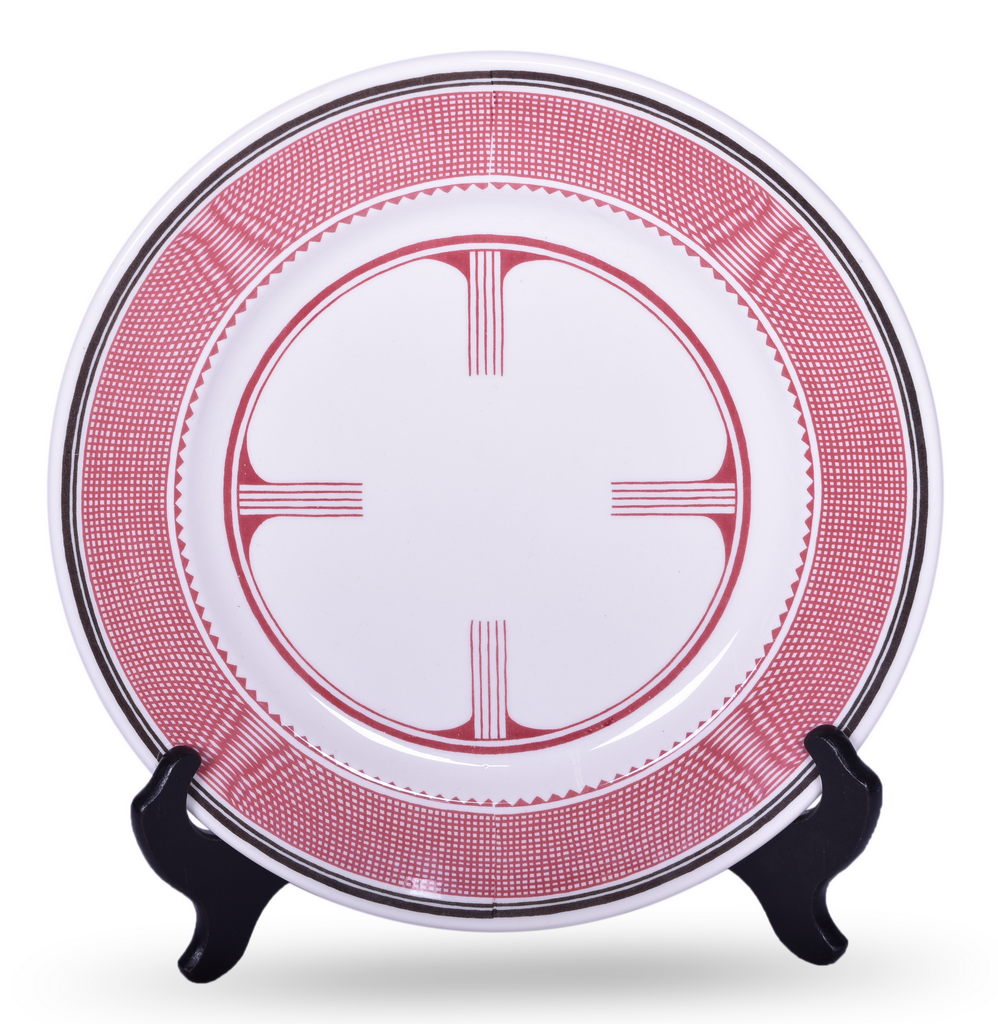 4175 - Atchison, Topeka, And Santa Fe Railroad China Ancient Mimbreno Dinner Plate thumbnail