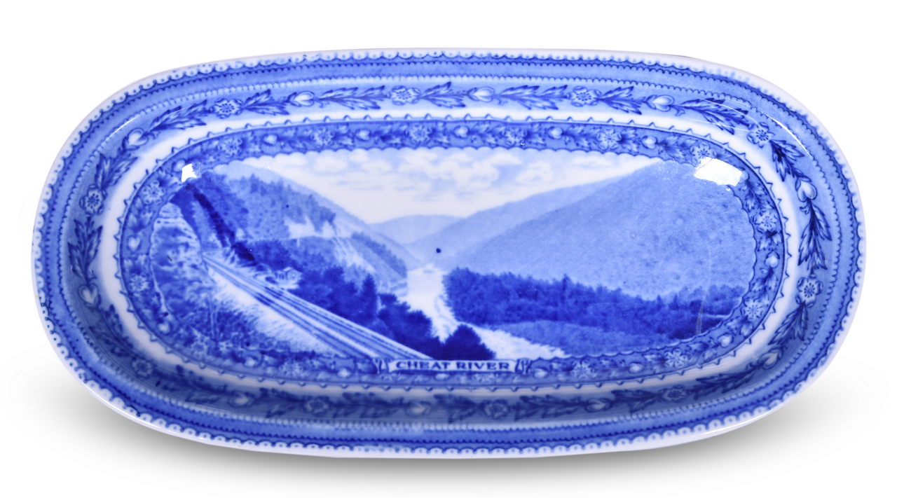 4181 - Baltimore and Ohio Railroad China Centenary Oval Bread Dish thumbnail