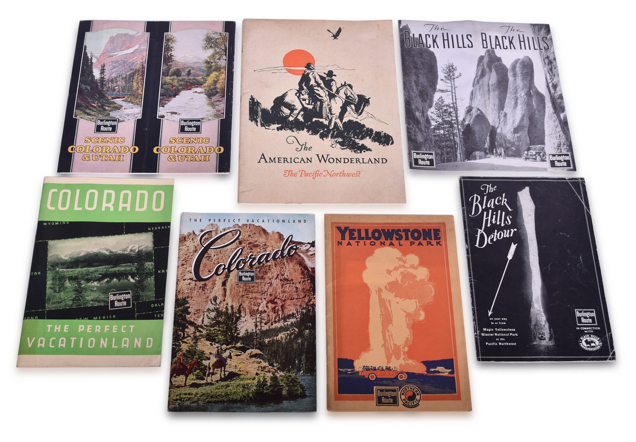 4186 - Seven Chicago Burlington and Quincy / Burlington Travel Brochures and Booklets thumbnail