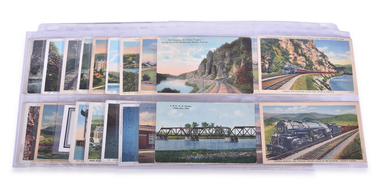4206 - 38 Norfolk and Western and Virginian Railroad Post Cards thumbnail