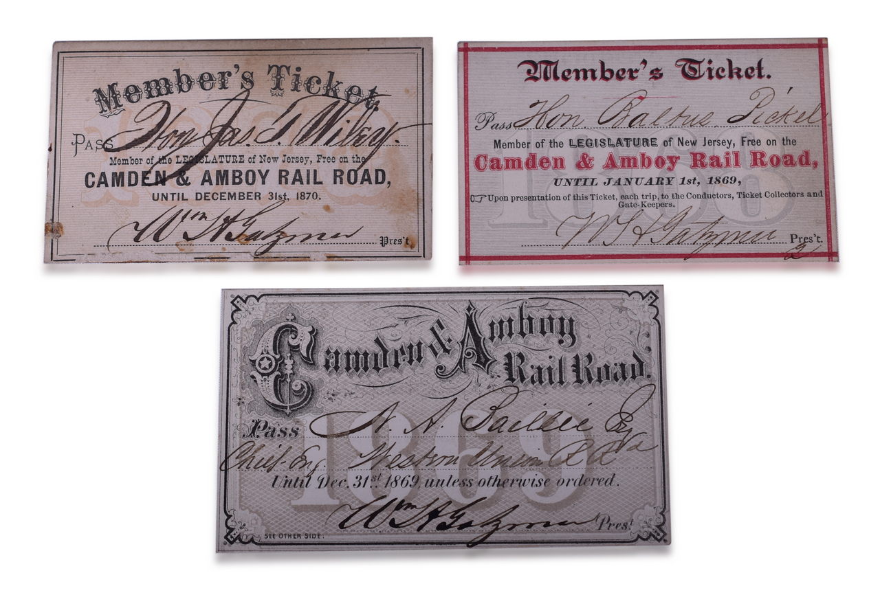 4209 - Three Camden & Amboy Railroad Annual Passes - 1868, 1869, and 1870 thumbnail