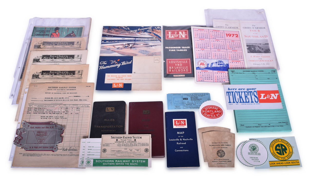 4220 - 31 Pieces of Louisville and Nashville, Atlantic Coast Line , and Southern Railway Paper Ephemera - Rule Books, Employee Newsletters, etc. thumbnail