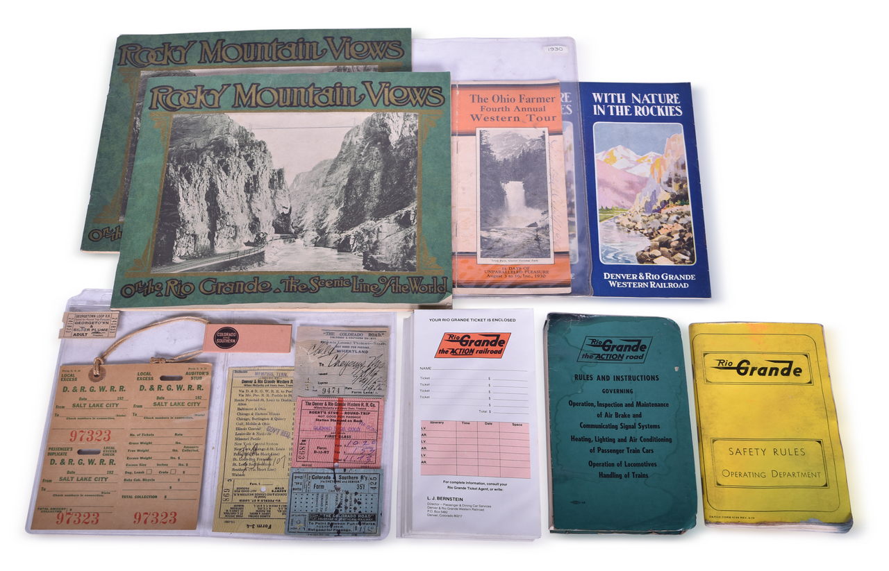 4236 - 22 Pieces of Western Railroad Paper Ephemera - Denver and Rio Grande Western thumbnail