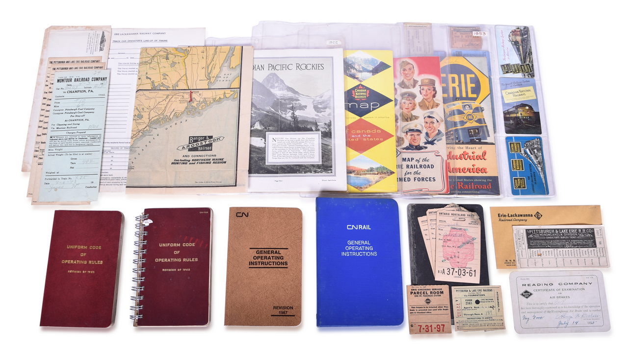 4248 - 32 Pieces of Eastern and Canadian Railroad Paper - Erie, Erie Lackawanna, Canadian National, Canadian Pacific, etc. thumbnail