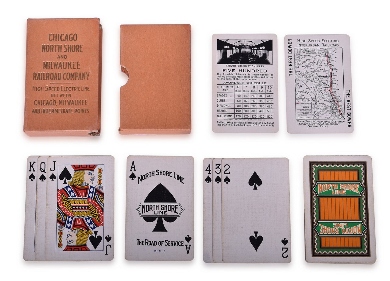 4253 - Chicago, North Shore & Milwaukee Railroad North Shore Line Playing Cards thumbnail