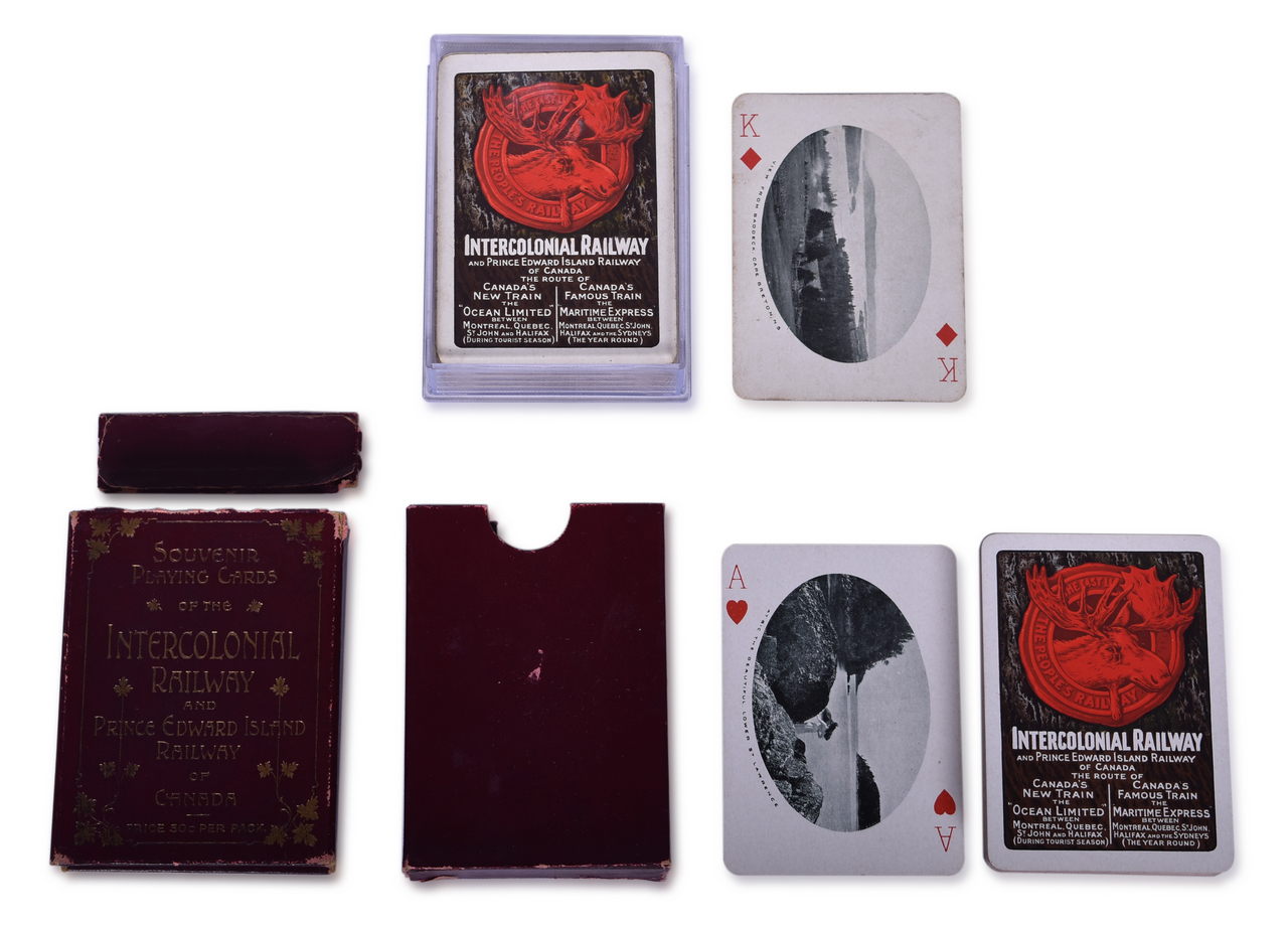 4261 - Pair of 1915 Intercolonial Railway Playing Card Decks thumbnail
