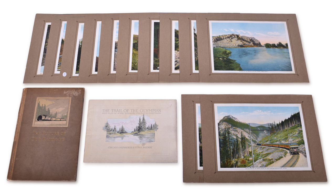 4270 - Two Milwaukee Road Travel Photo Books and 10 Electrified Service Lithographs thumbnail