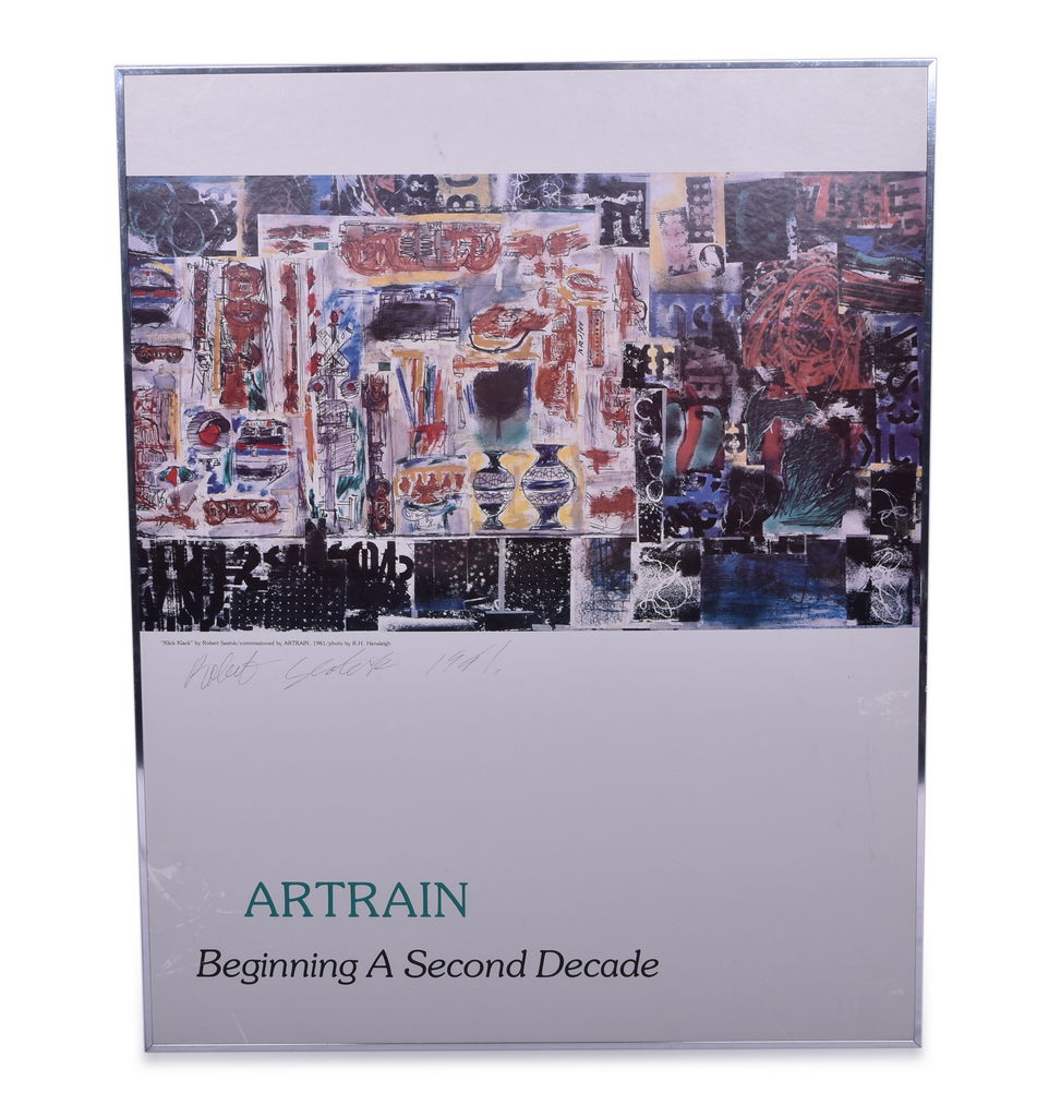 4280 - 1981 Artrain Poster Signed by Artist Robert Sestok thumbnail