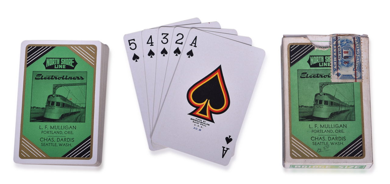 4287 - Chicago, North Shore & Milwaukee Railroad North Shore Line Electroliners Playing Cards thumbnail