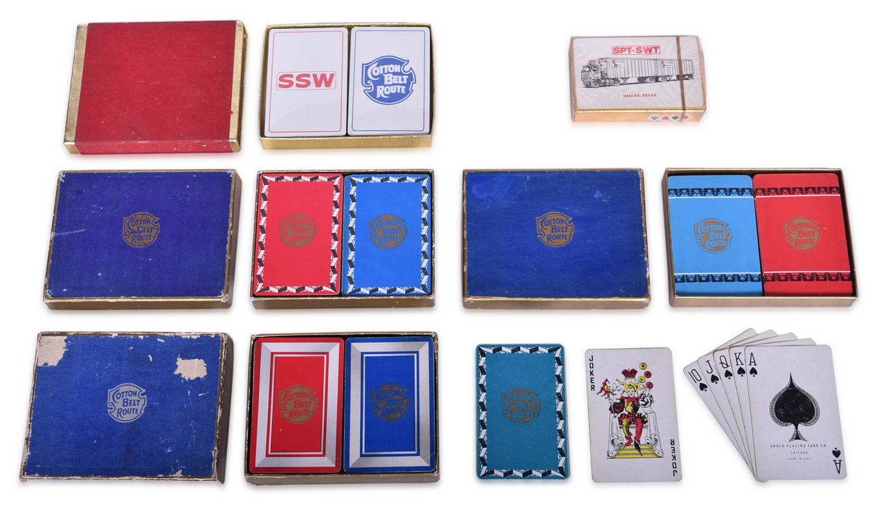 4291 - Ten St. Louis Southwestern Railroad Cotton Belt Route Playing Card Decks thumbnail