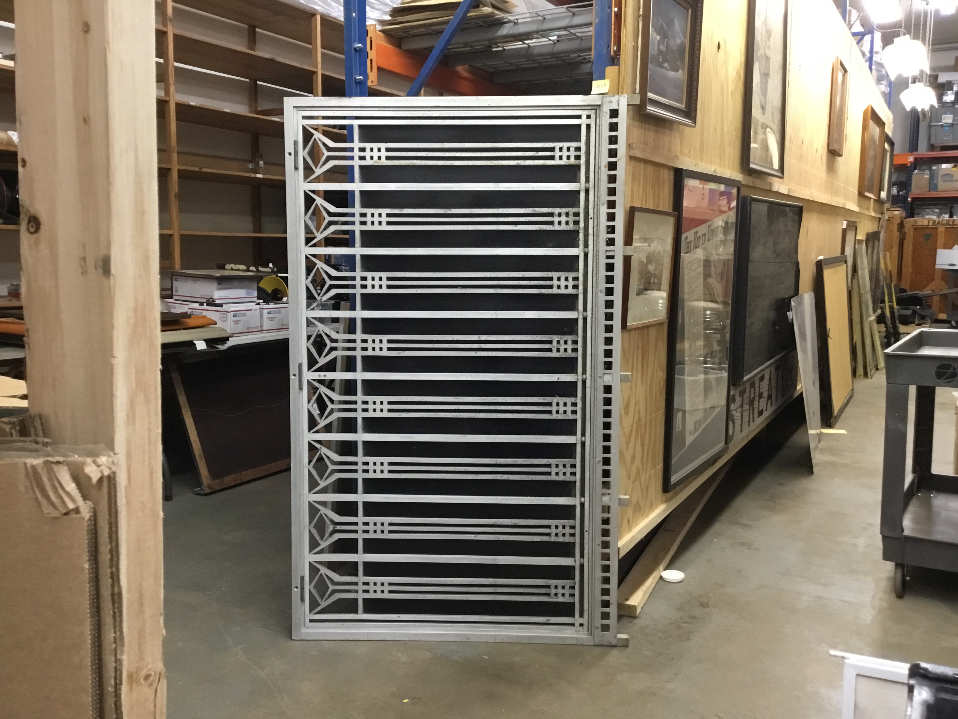 4508 - Ornate Aluminum Norfolk and Western Railway Ventilation Grill Frame from Portsmouth, Ohio thumbnail