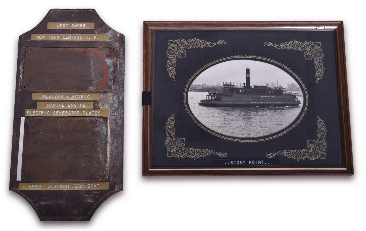 4606 - New York Central Railroad West Shore Western Electric Marine Engine Plates and Stony Point Ferry Photograph thumbnail