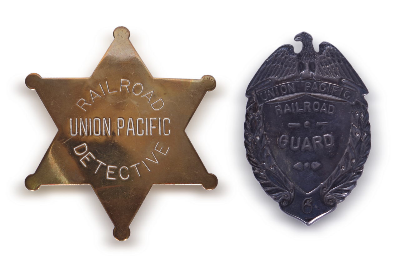 5023 - Union Pacific Railroad Guard #6 Badge and Detective Badge thumbnail