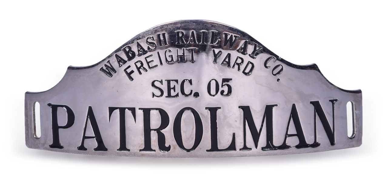 5025 - Wabash Railway Co. Freight Yard Patrolman Cap Badge Section 05 thumbnail