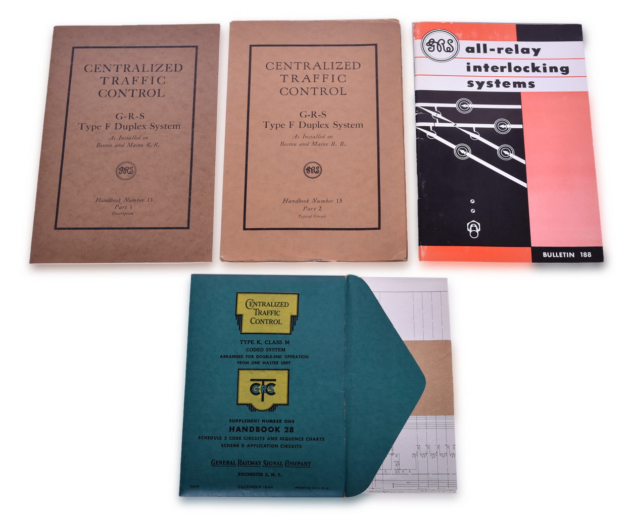 5038 - Group of Four GRS Handbooks, Type K Class M Coded Systems thumbnail