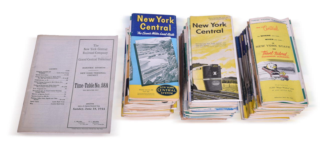 5056 - Group of 60 New York Central Railroad Public Timetables thumbnail