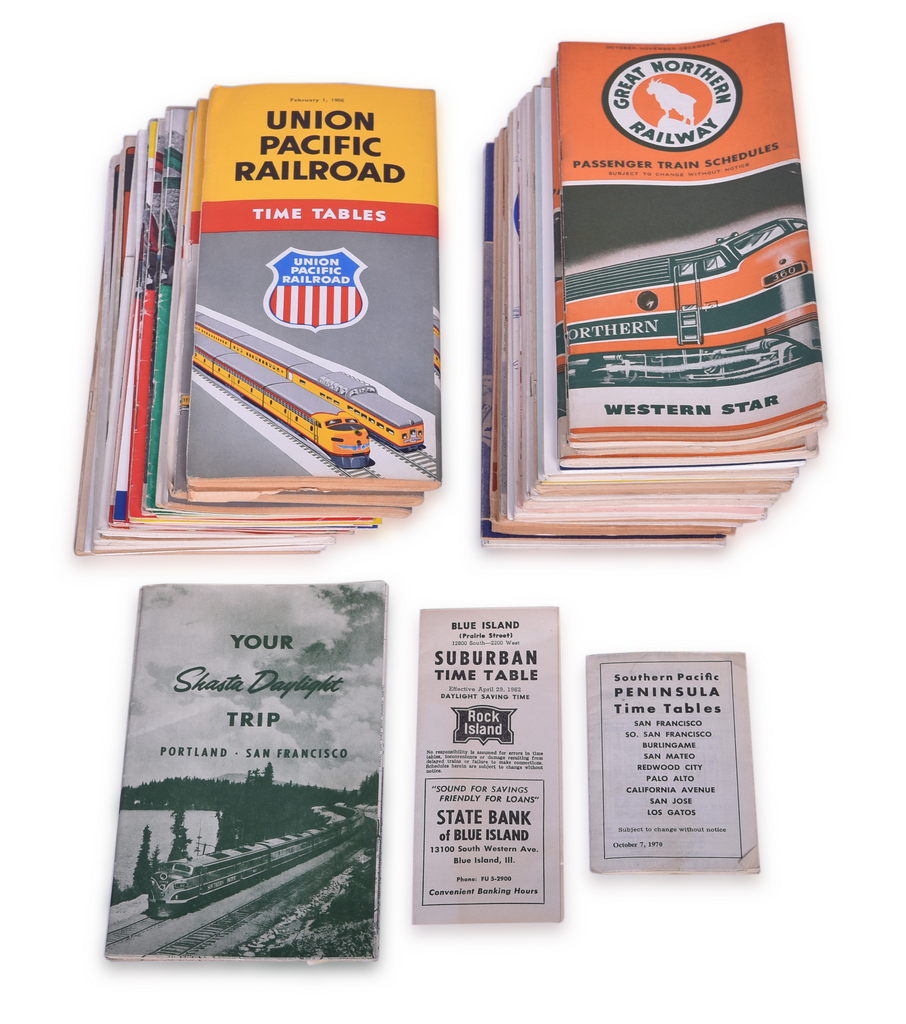 5060 - Group of 58 West Coast Public Timetables, Includes Northern Pacific, California Zephyr thumbnail