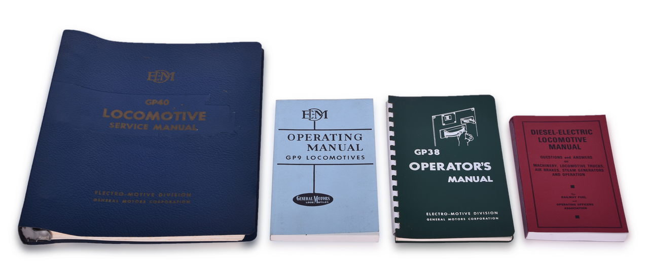5102 - Four EMD and Locomotive Manuals GP40, GP9, GP38, and Q&A Book thumbnail