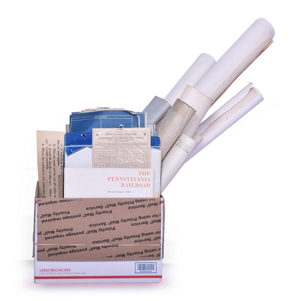 5116 - 40 Pieces of Pennsylvania Railroad Paper- Blueprints, Maps, Car Diagrams, and More thumbnail