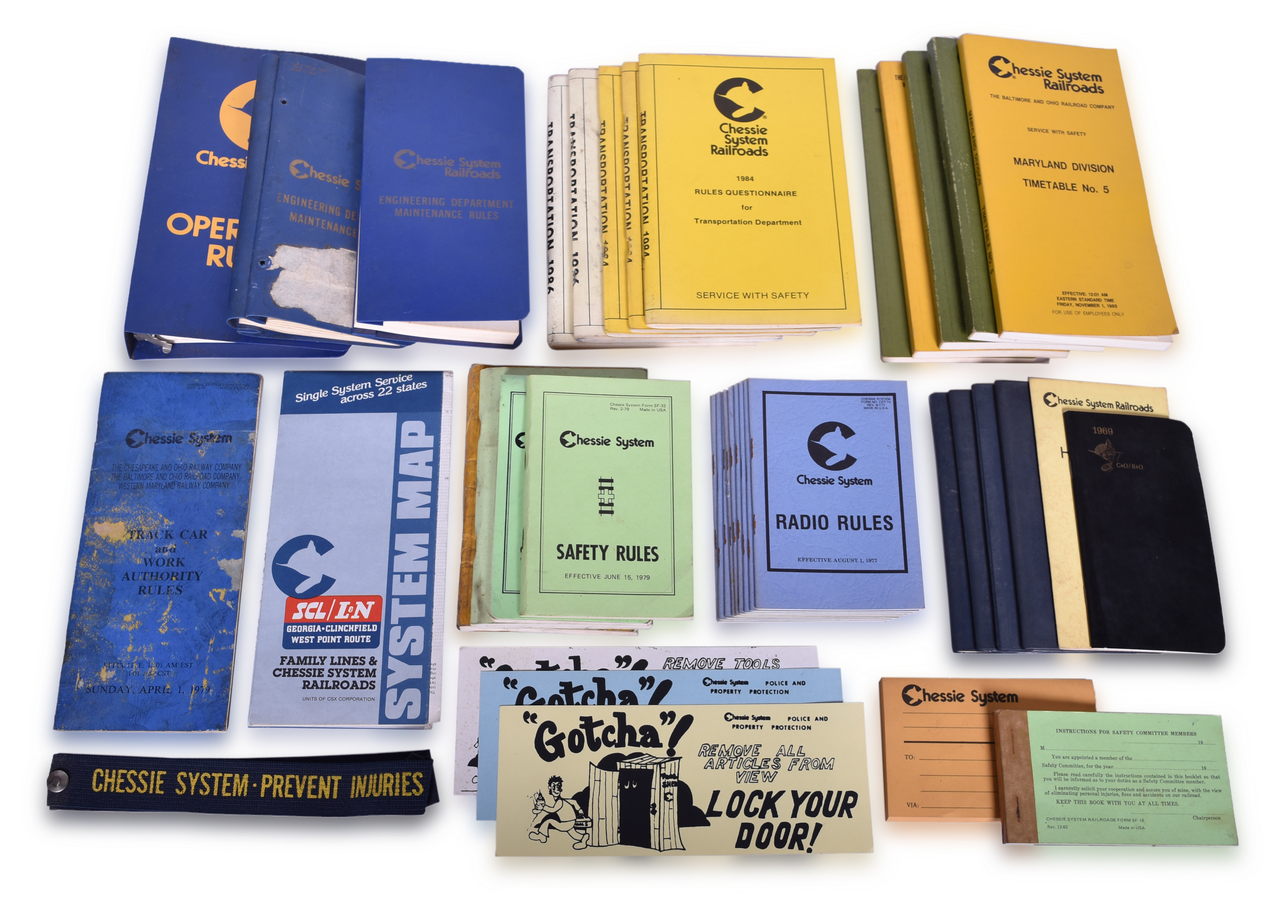 5120 - 36+ Pieces of Chessie System / C&O B&O Rule Books, Employee Timetables, etc. thumbnail
