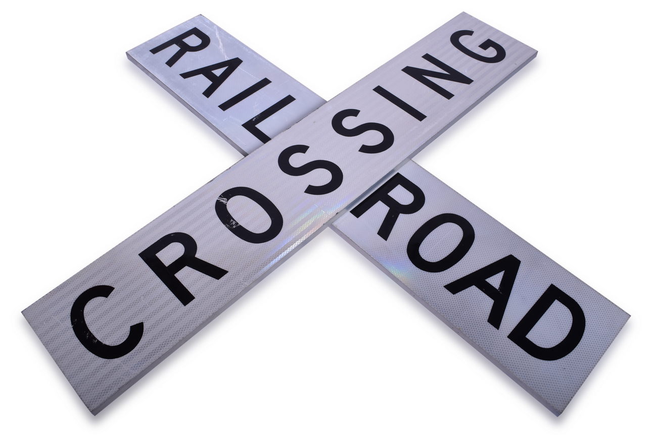 5124 - Aluminum Railroad Crossing Crossbuck Signs thumbnail
