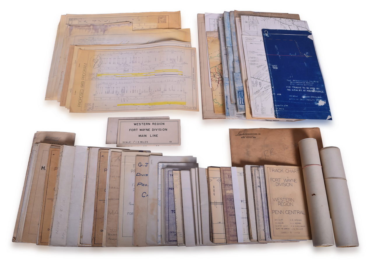 5126 - 60+ Pieces of Pennsylvania Railroad Track Charts and Paper thumbnail