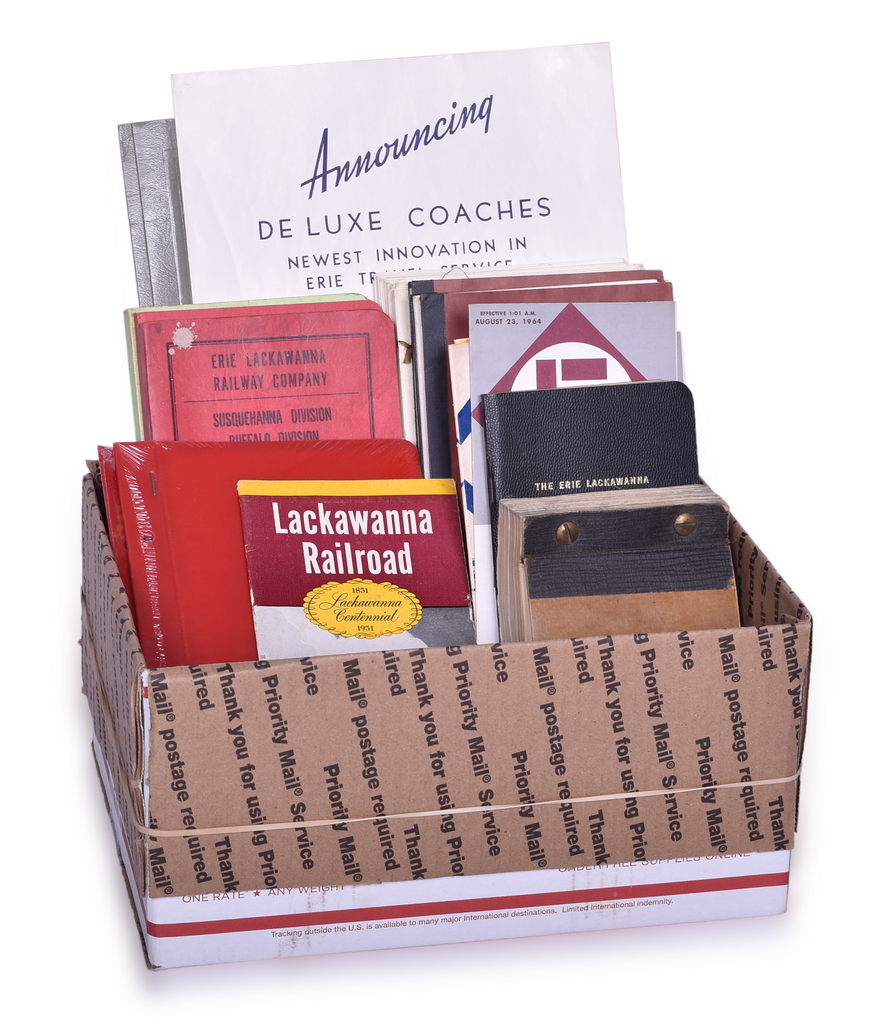 5134 - 22 Pieces of Erie, Erie Lackawanna, and Lehigh Valley Railroad paper - Phoebe Snow Inspection Trip, etc. thumbnail