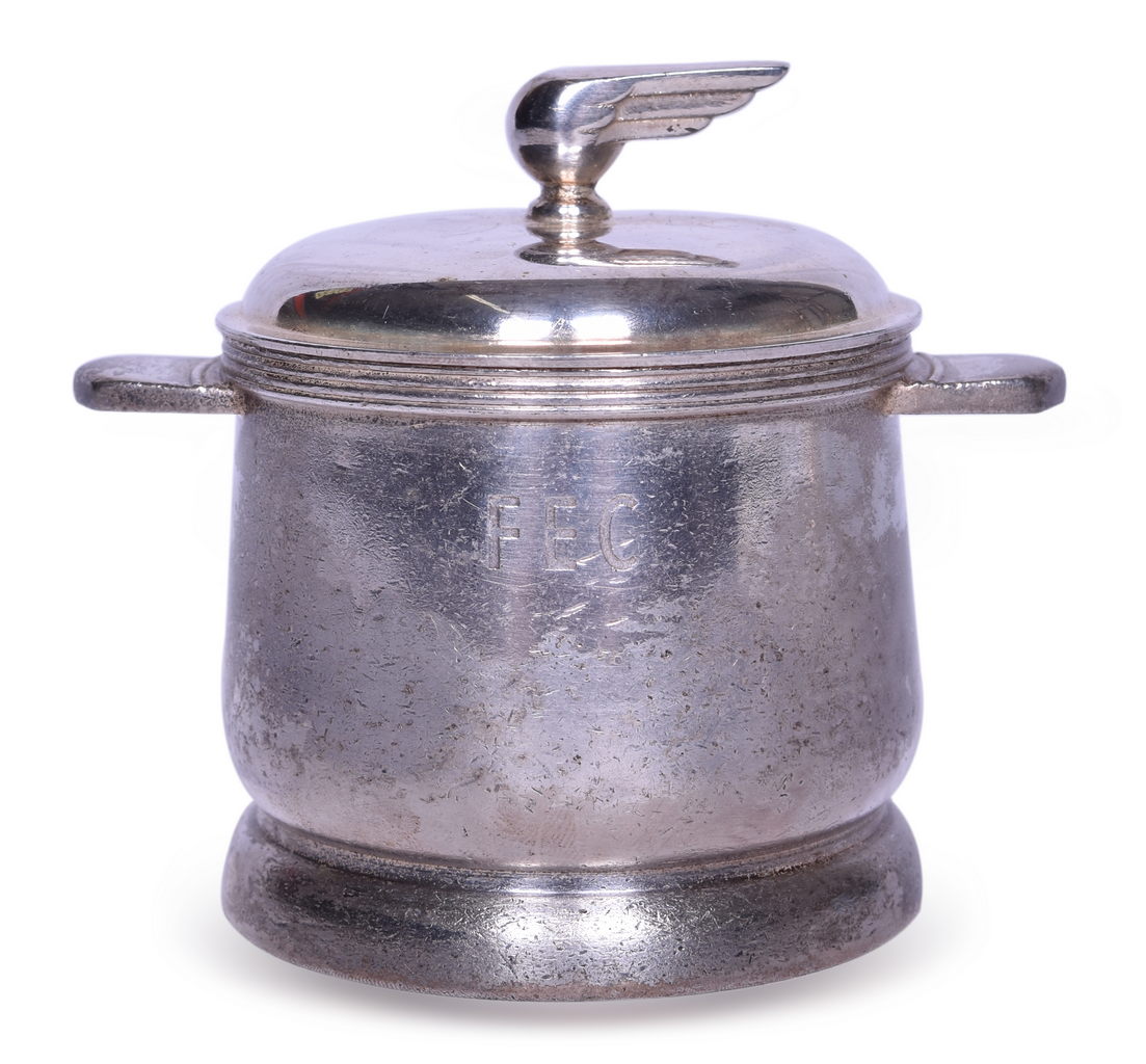 5135 - Silver Soldered Florida East Coast Railroad Double Handled Sugar Bowl thumbnail