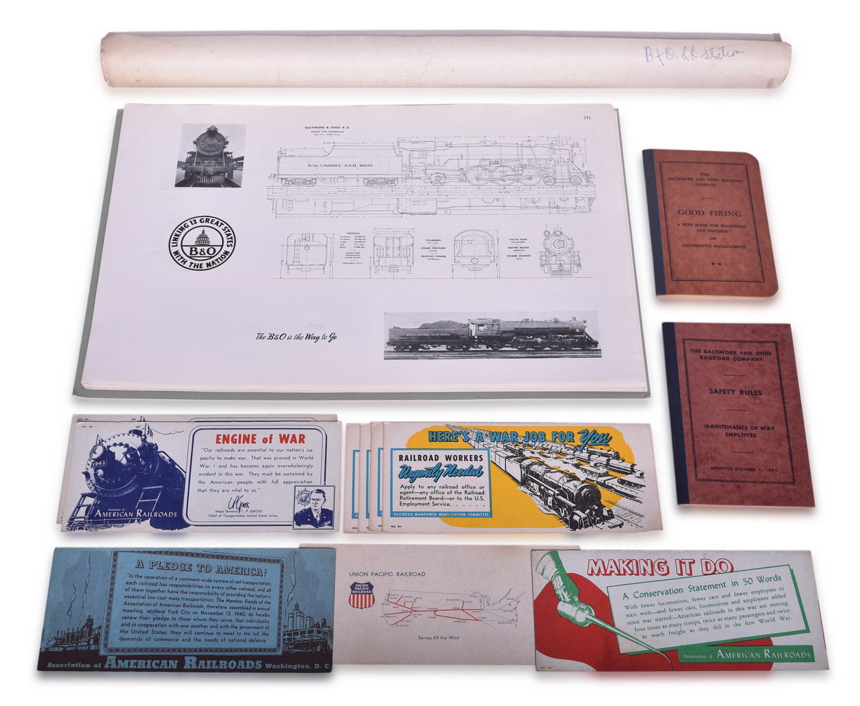 5142 - Baltimore and Ohio Railroad Paper and Association of American Railroads Ink Blotters thumbnail