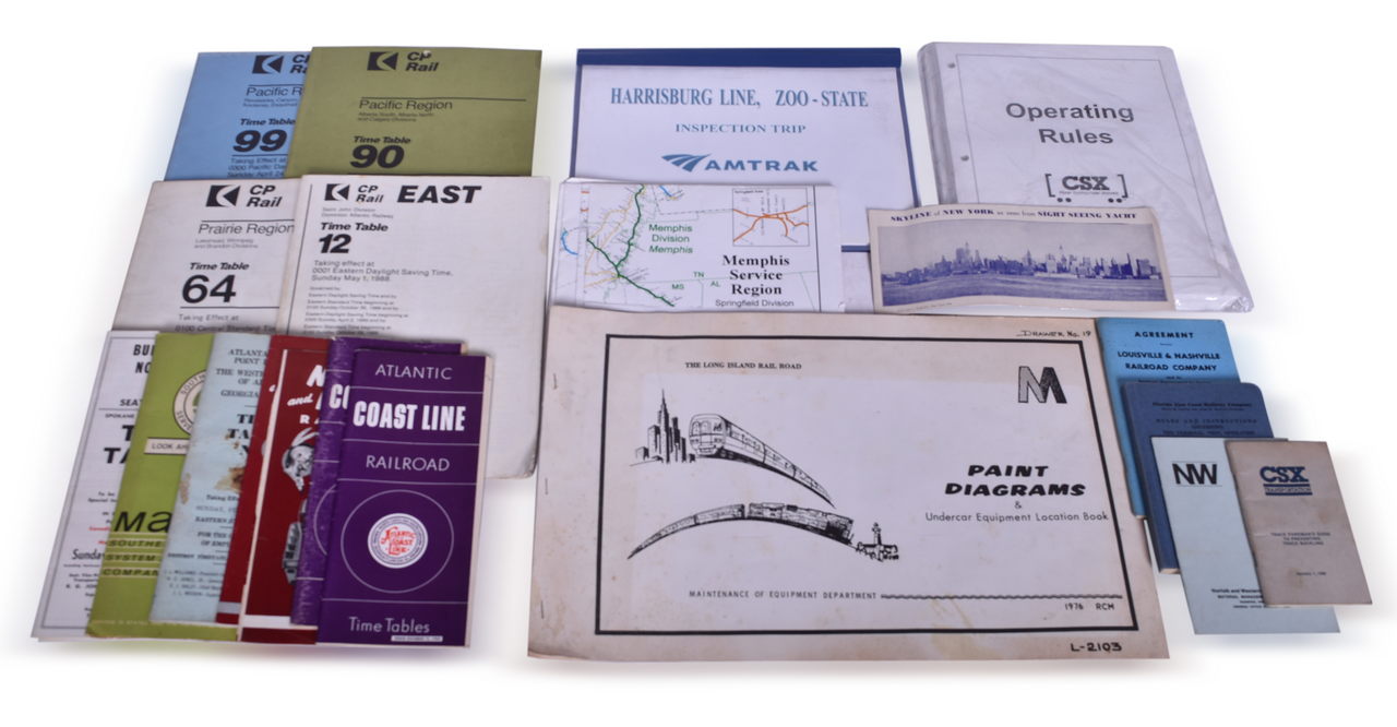 5146 - 21 Pieces of Railroad Paper - Long Island Railroad Paint Diagrams, Amtrak Harrisburg Inspection Trip, etc. thumbnail