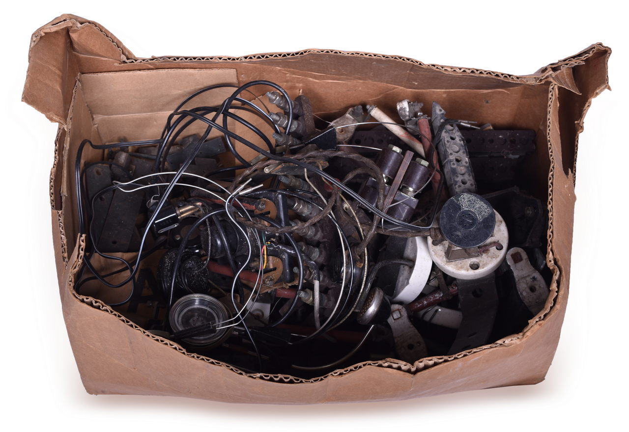 5150 - Group of Railroad Telephone / Telegraph Hardware - Head sets, terminal boards, counters, and more thumbnail