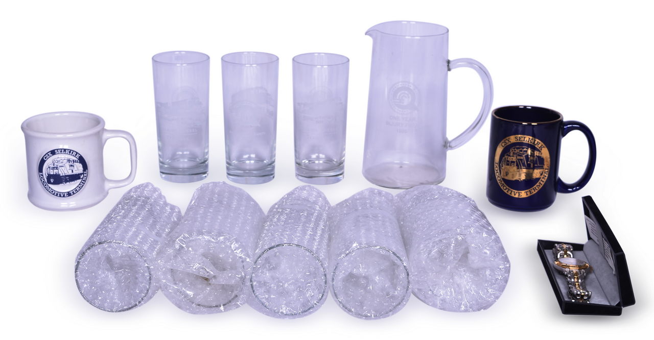 5154 - Conrail and CSX Safety Award Items - Glassware and Wrist Watch thumbnail