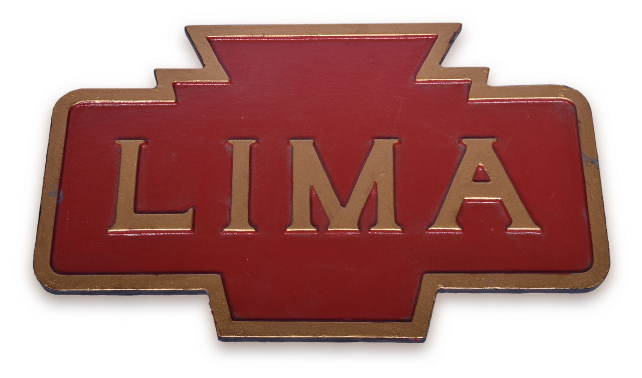 5168 - Reproduction Pennsylvania Railroad LIMA Ohio Cast Iron Station Sign thumbnail