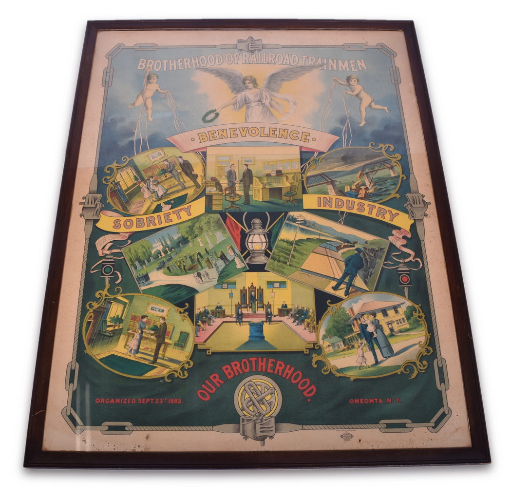 5172 - Framed Brotherhood of Railroad Trainmen Advertising Poster thumbnail