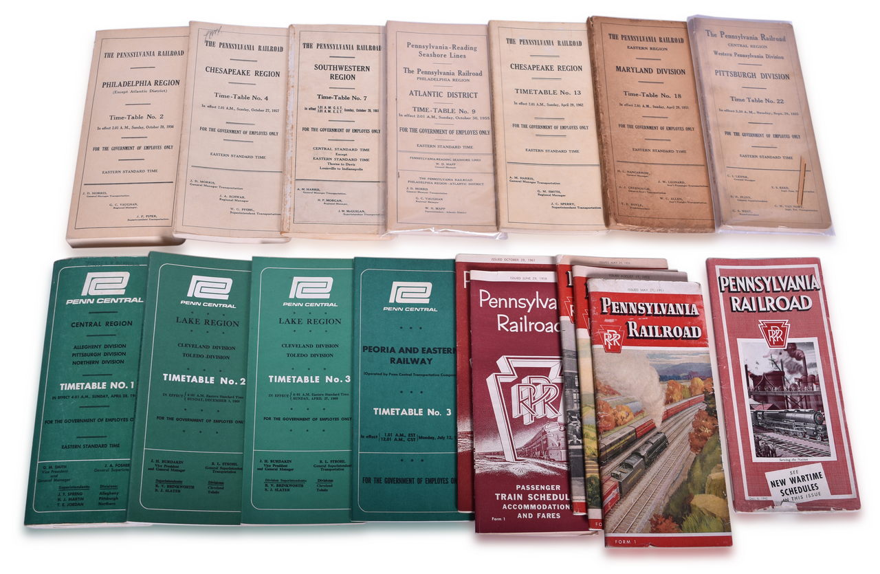 5181 - Seventeen Pennsylvania Railroad and Penn Central Employee and Public Timetables - 1935 to 1971 thumbnail