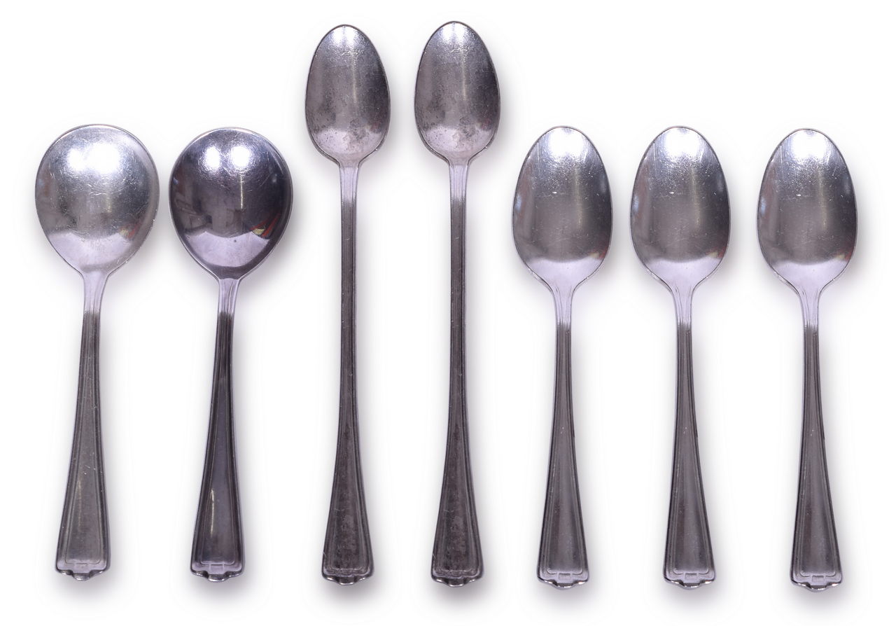 5183 - Seven Louisville and Nashville Railroad Flatware Spoons - Cromwell Teaspoon, Soup, and Iced Tea thumbnail