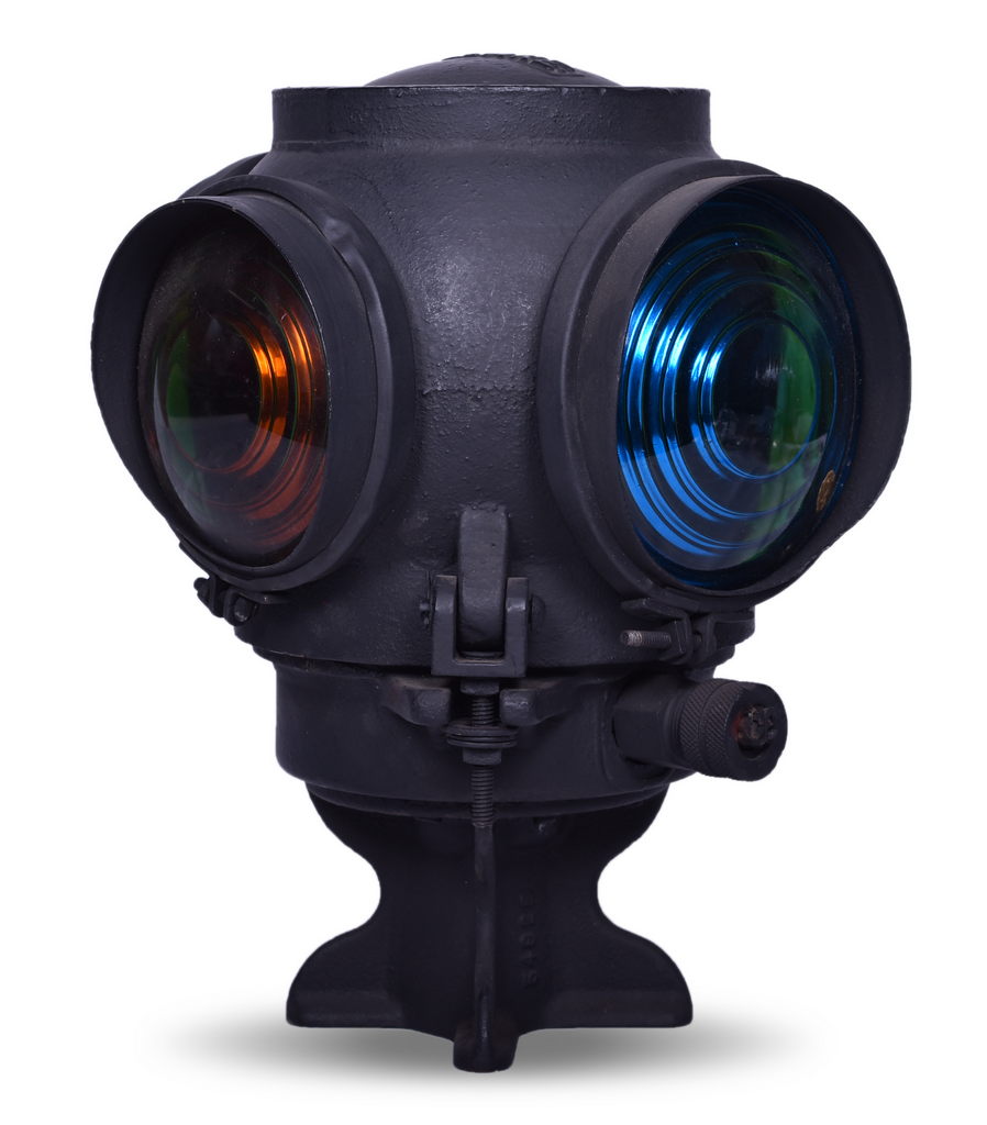 5186 - Adlake Cast Iron Electrified Railroad Switch Lamp thumbnail